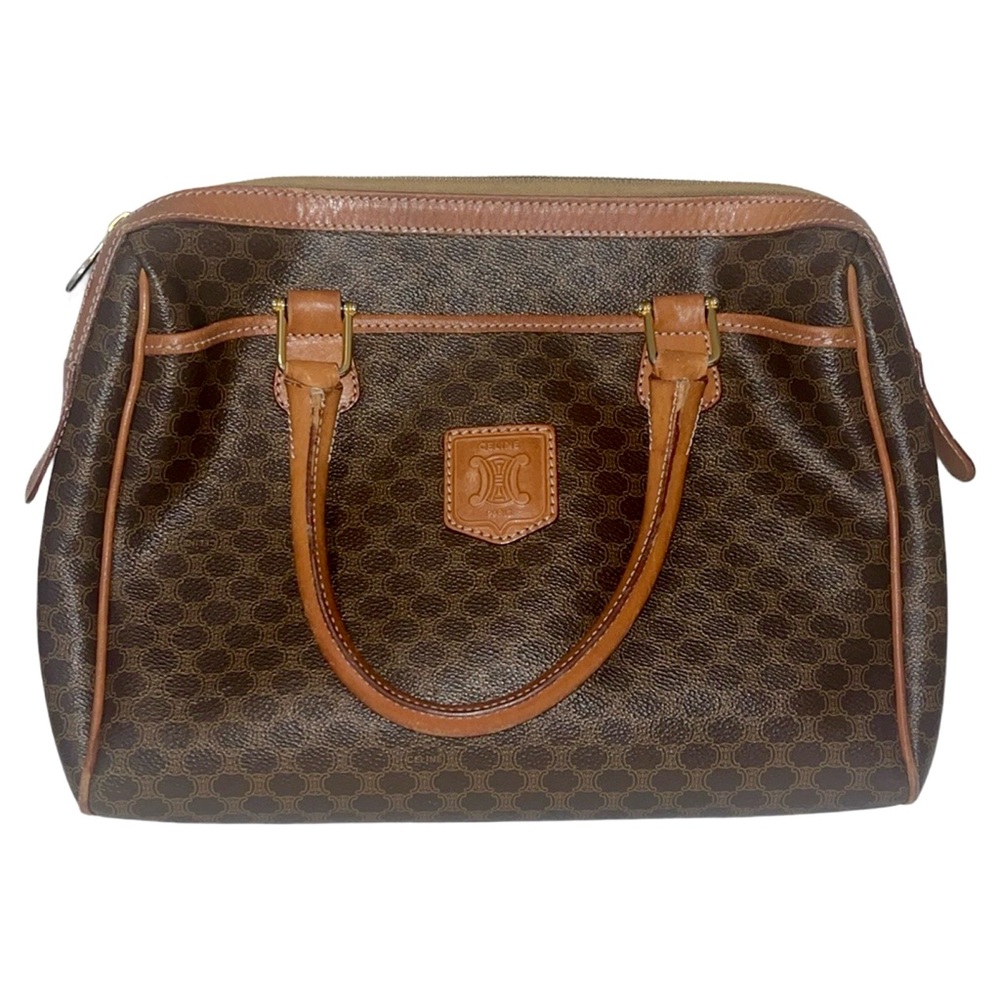 Celine Vintage Macadam Travel  Boston Bag